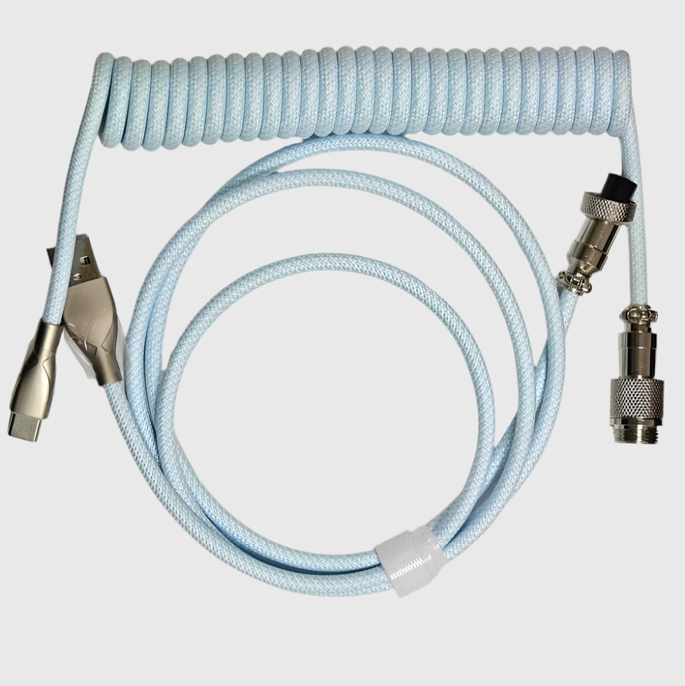 Coiled Cable - 3M Type C Coiled Keyboard Cable with Aviator Connector