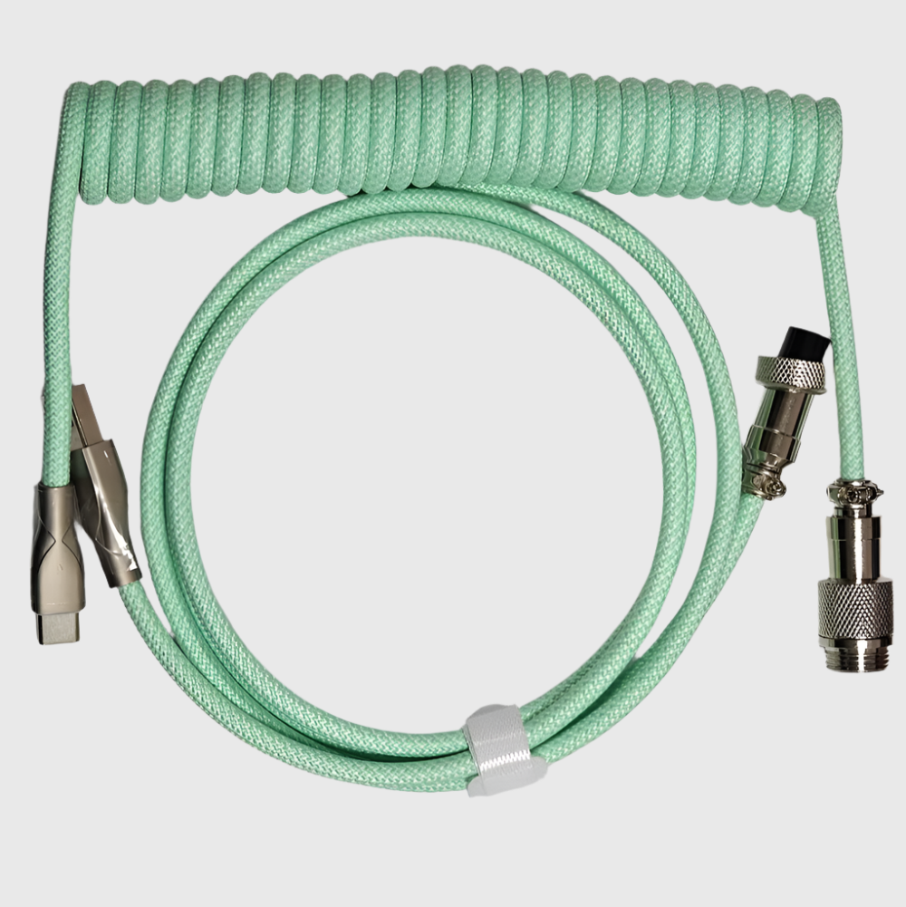 Coiled Cable - 3M Type C Coiled Keyboard Cable with Aviator Connector