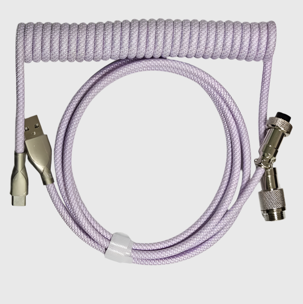 Coiled Cable - 3M Type C Coiled Keyboard Cable with Aviator Connector