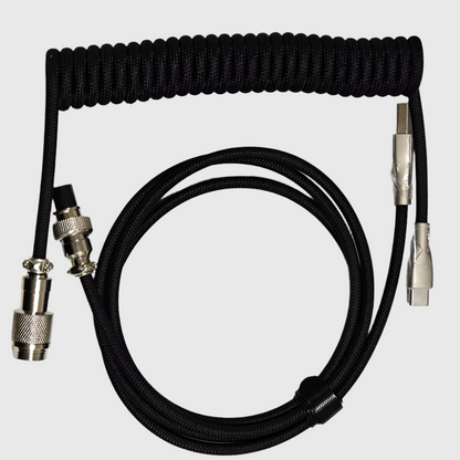 Coiled Cable - 3M Type C Coiled Keyboard Cable with Aviator Connector