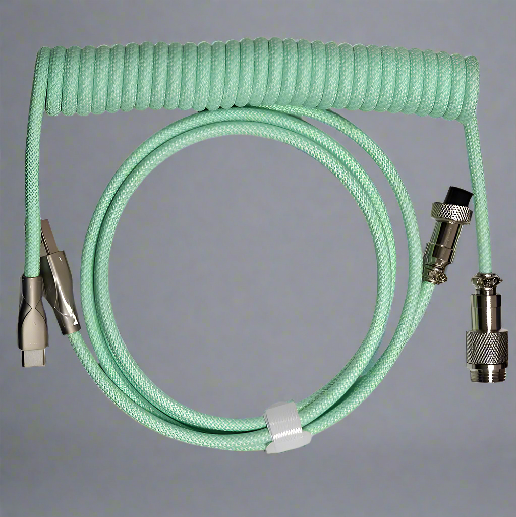 Coiled Cable - 3M Type C Coiled Keyboard Cable with Aviator Connector