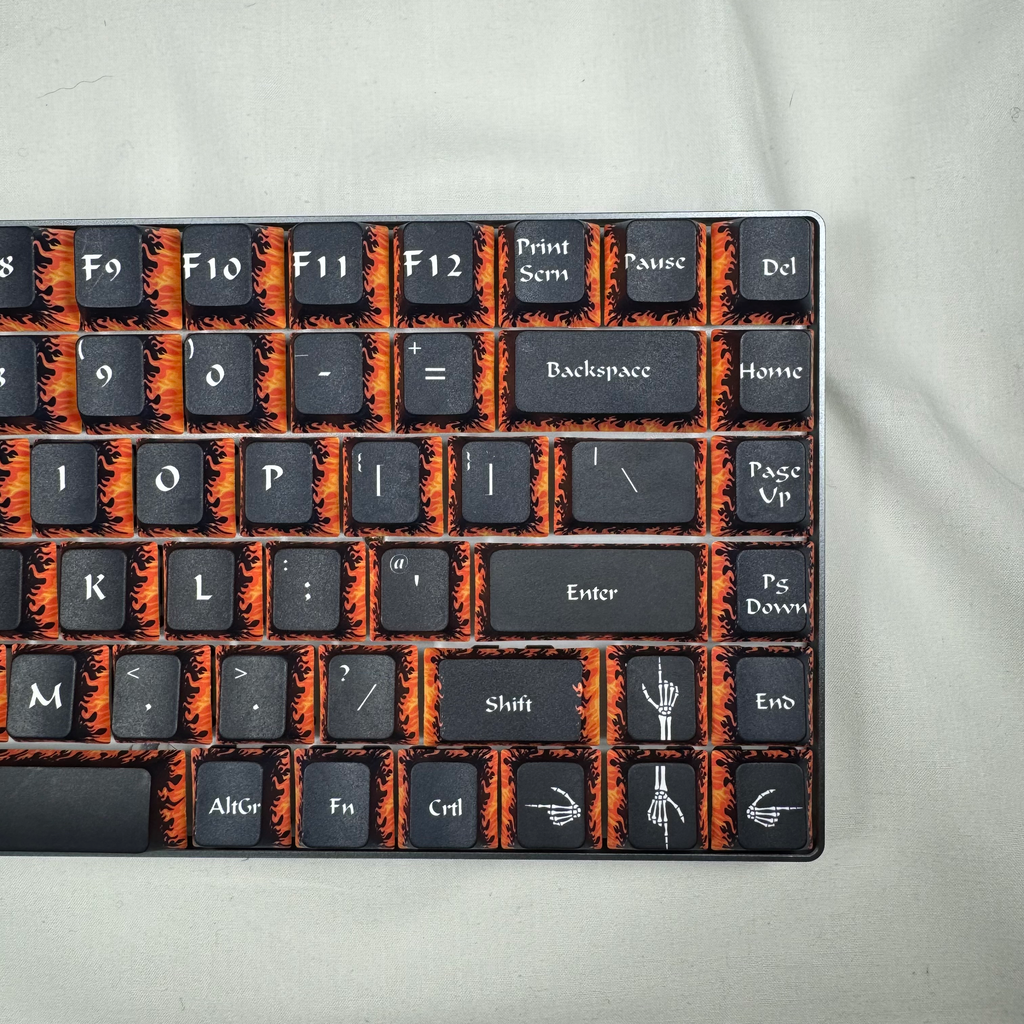 Through Fire and Flame - Custom Mechanical Keyboard (Choose your size)