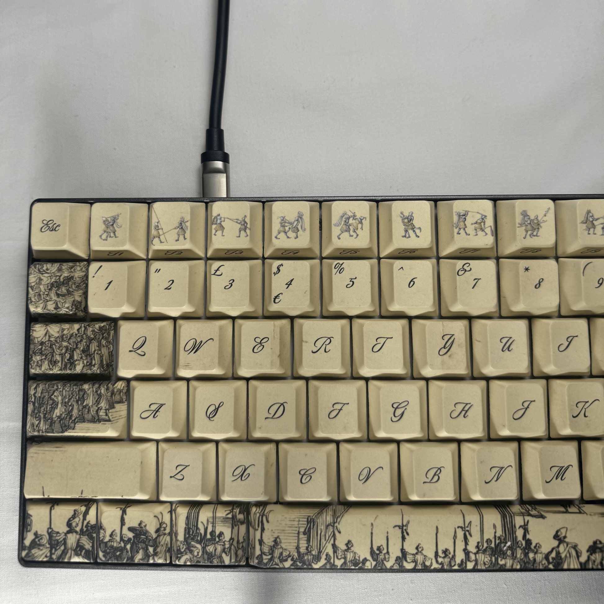 Antique Combat - Custom Mechanical Keyboard (Choose your size)