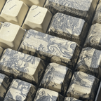 Antique Combat - Benutzerdefiniertes Tastenkappen-Set