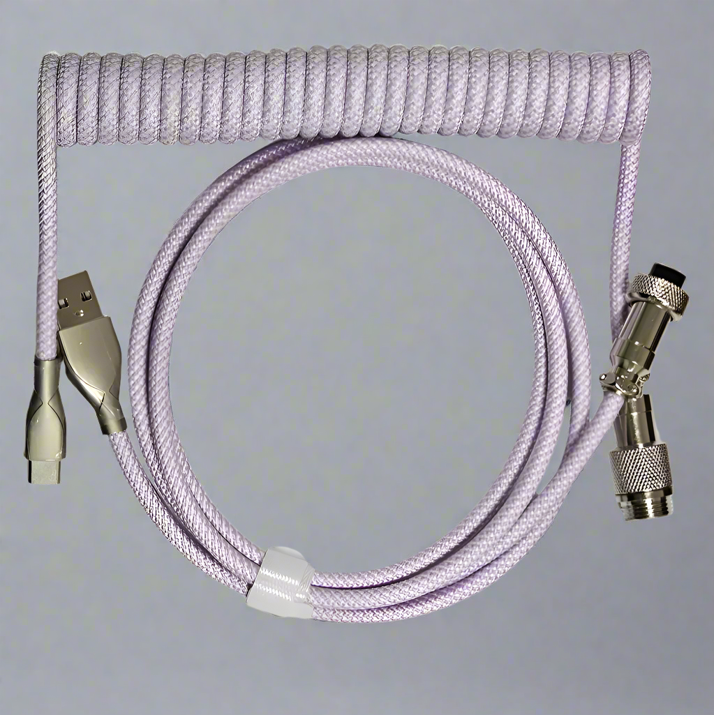 Coiled Cable - 3M Type C Coiled Keyboard Cable with Aviator Connector