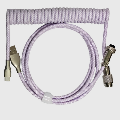 Coiled Cable - 3M Type C Coiled Keyboard Cable with Aviator Connector