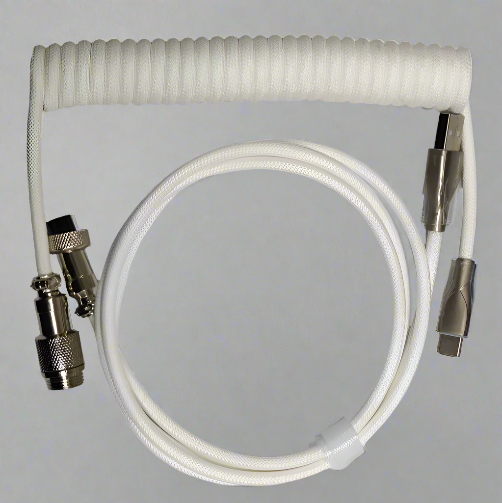 Coiled Cable - 3M Type C Coiled Keyboard Cable with Aviator Connector